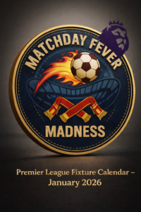 Premier League Fixture Calendar – January 2026